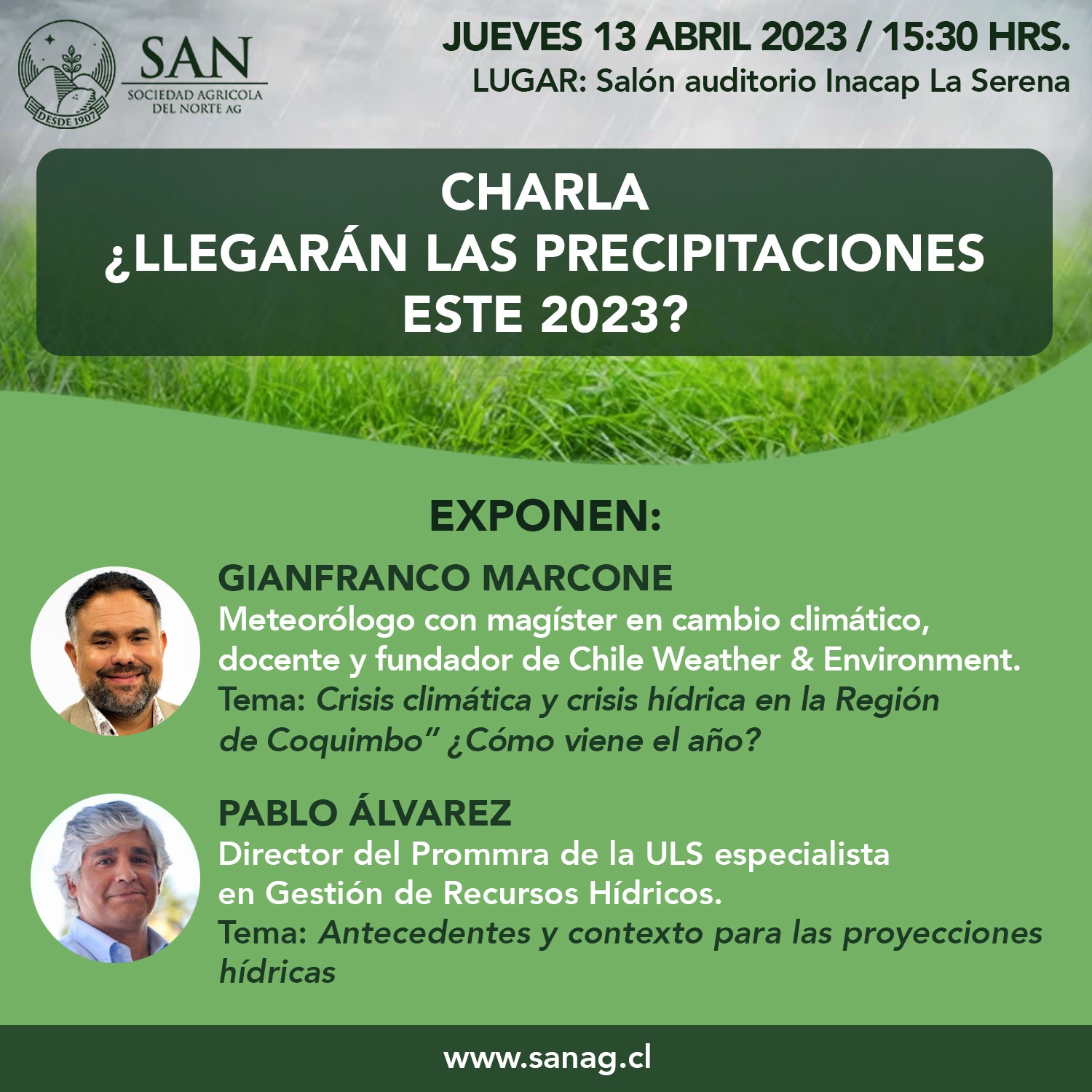 Sociedad Agrícola Del Norte Organiza Charla Denominada ¿llegarán Las Lluvias Este 2023? Con Destacados Investigadores